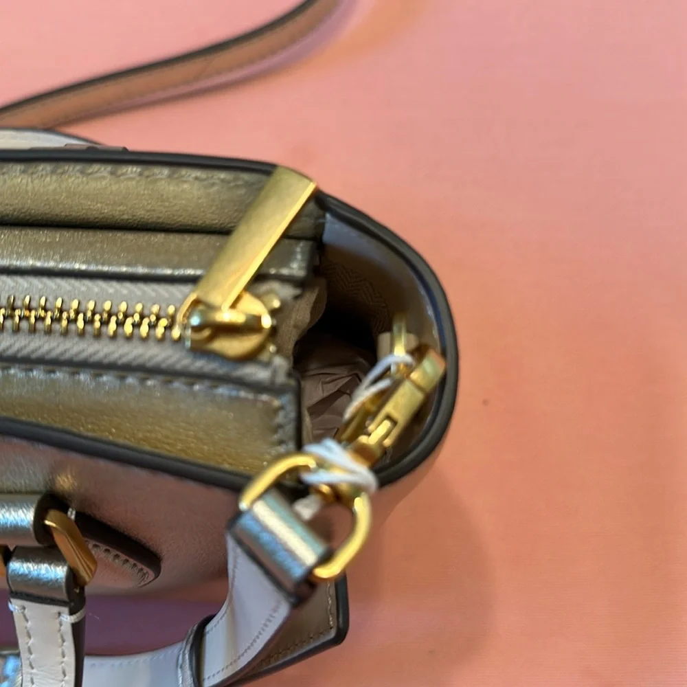New Tory Burch Leather Bag. Gold. Dust Bag Included.